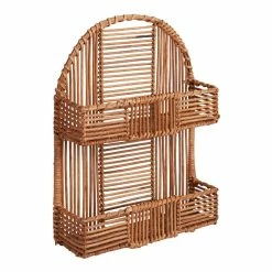 World Market Natural Rattan 2 Tier Countertop Spice Rack