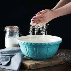 World Market Mason Cash Turquoise Color Mix Mixing Bowl -Deals Kitchen Store unnamed file 879