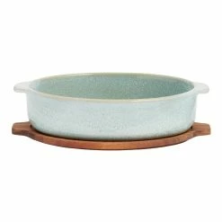 World Market Oval Sage Green Reactive Glaze Baker with Trivet Lid -Deals Kitchen Store unnamed file 922