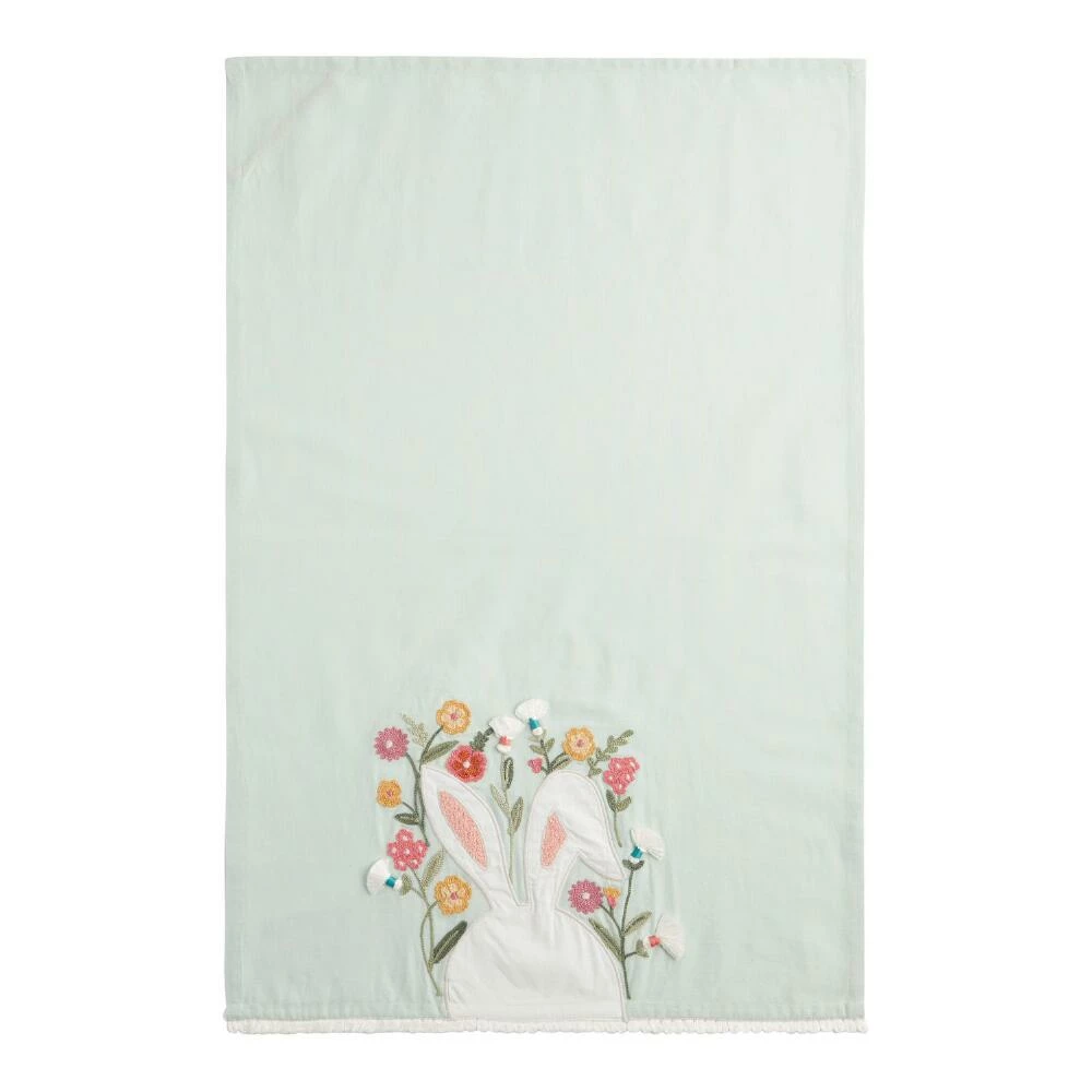 World Market Sky Blue Floppy Bunny Ears Kitchen Towel 2 World Market Sky Blue Floppy Bunny Ears Kitchen Towel - Image 2