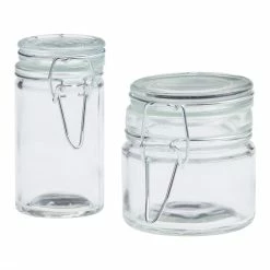 World Market Glass Clamp Lid Spice Jar Sets